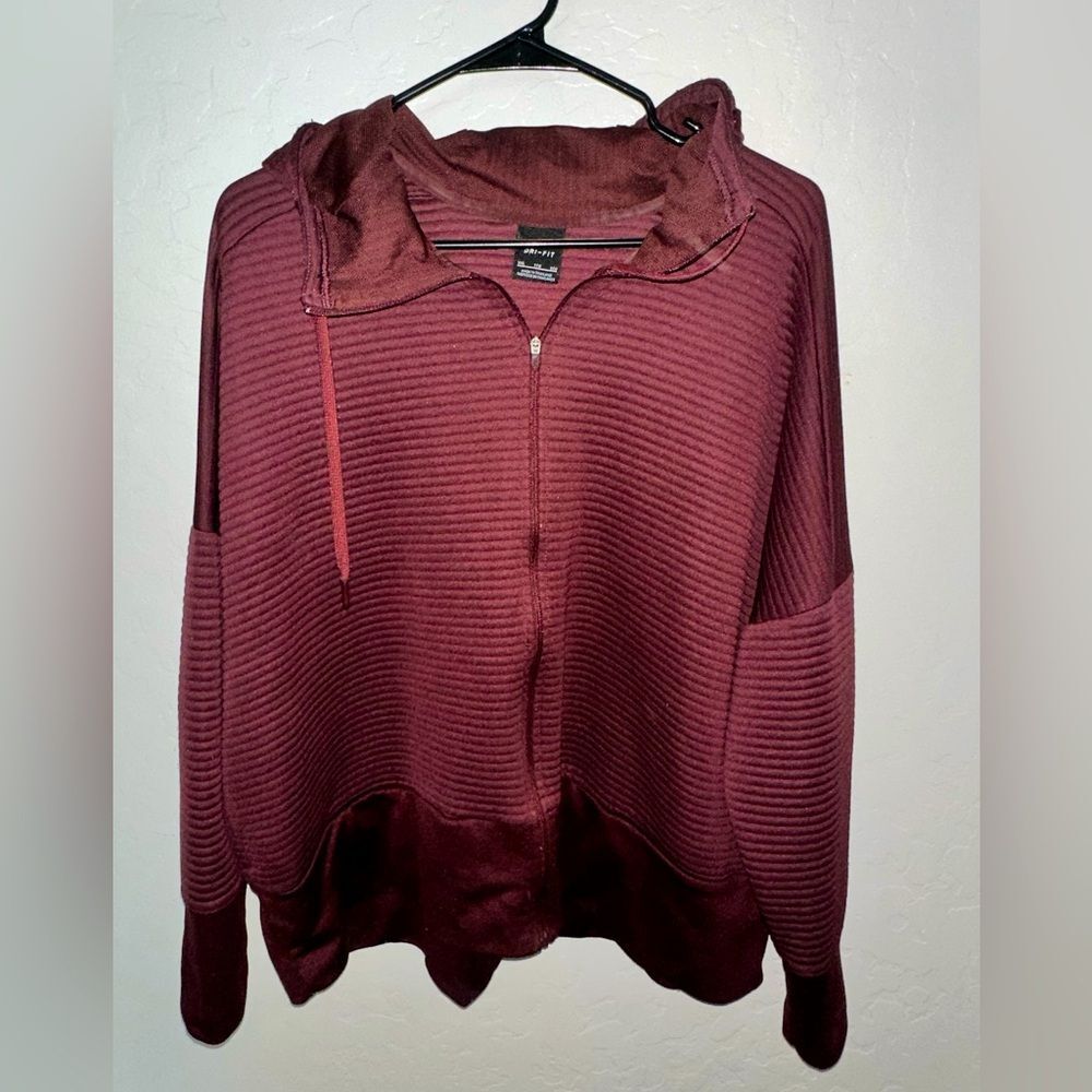Maroon Nike Oversized Full Zip Jacket